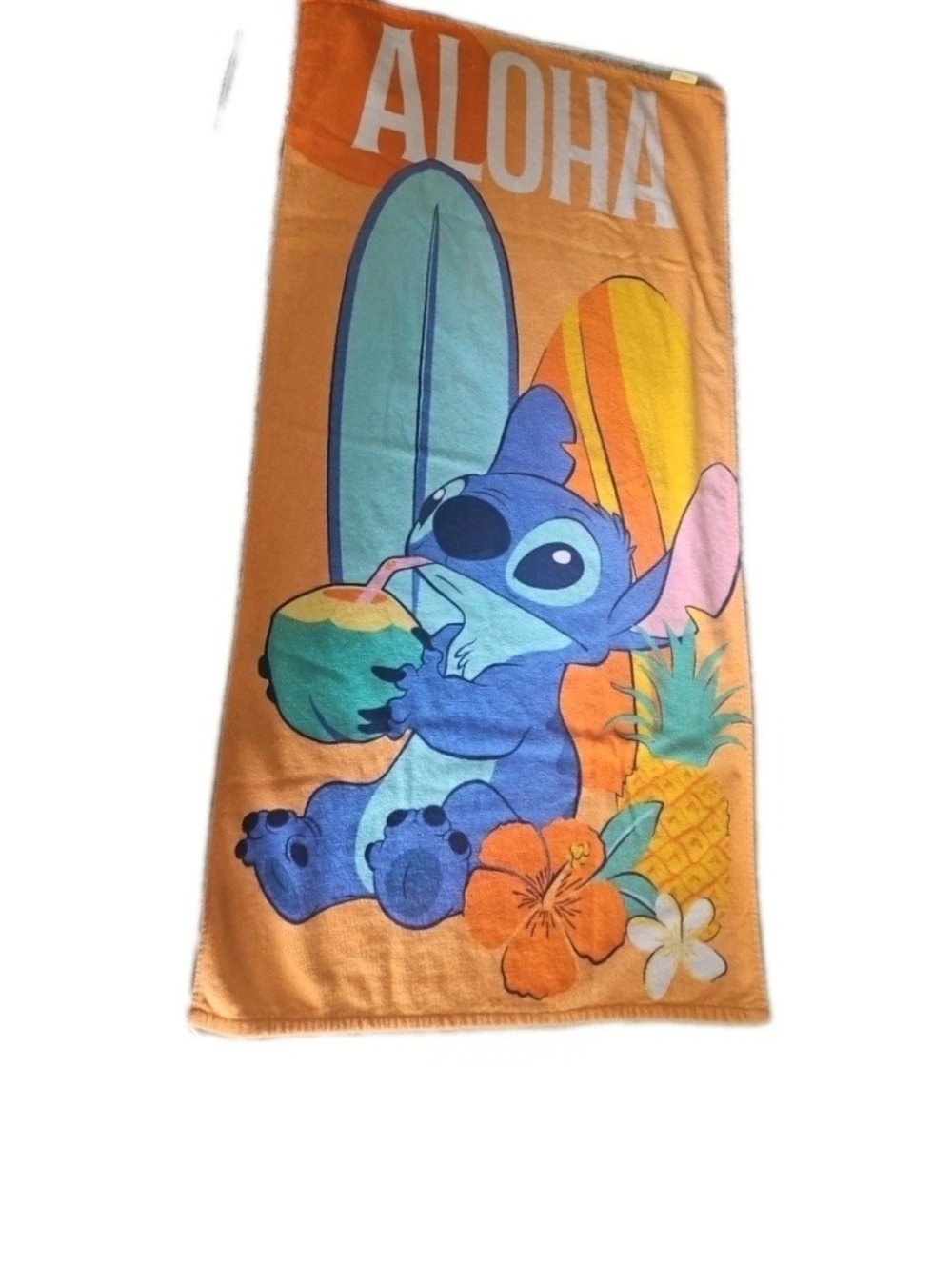 Disney Orange Stitch Aloha Beach Towel